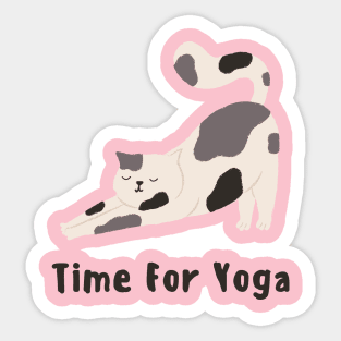 Time for yoga cat version Sticker